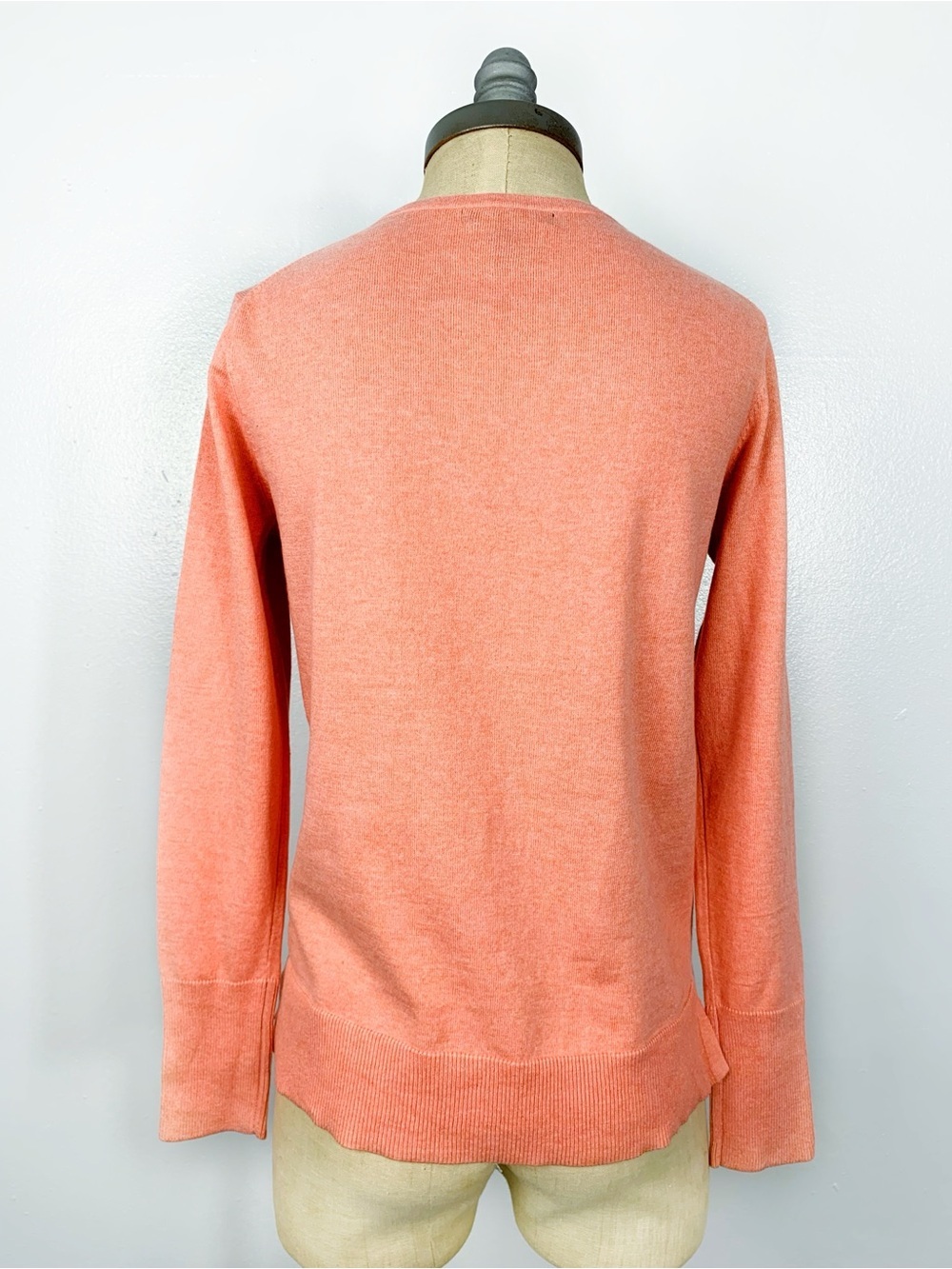 Ralph Lauren Coral V Neck Sweater 100% Cotton NWOT Lightweight Preppy Pullover - Picture 9 of 13